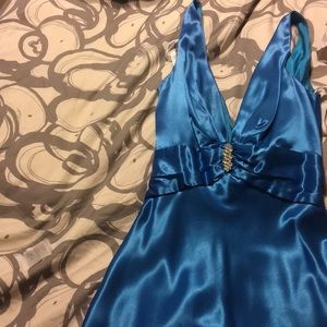 Formal satin mini dress